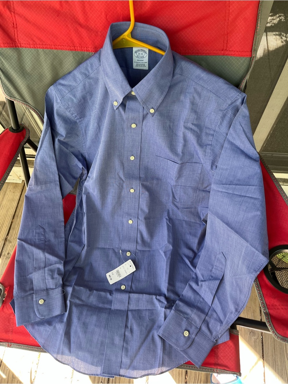 Brooks Brothers Regent The Original Polo Shirt Long Sleeve Dress Shirt Men 15 33